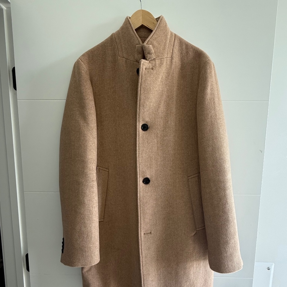 Club Monaco camel top coat
